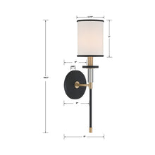 Load image into Gallery viewer, Hatfield Wall Light - line drawing.
