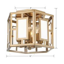 Load image into Gallery viewer, Hillcrest Semi Flush Mount Ceiling Light - line drawing.
