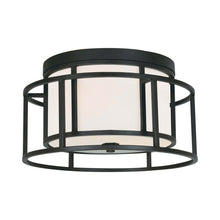Load image into Gallery viewer, Hulton Semi Flush Mount Ceiling Light in Matte Black.
