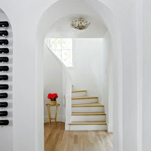 Load image into Gallery viewer, Josie Semi Flush Mount Ceiling Light in living room.
