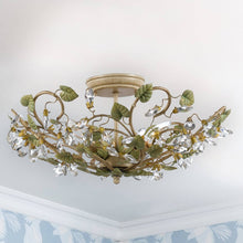 Load image into Gallery viewer, Josie Semi Flush Mount Ceiling Light in living room.
