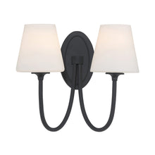 Load image into Gallery viewer, Juno Wall Light in Black Forged (2-Light).
