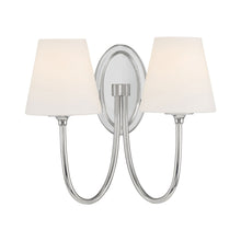 Load image into Gallery viewer, Juno Wall Light in Polished Nickel (2-Light).
