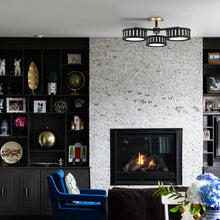 Load image into Gallery viewer, Kendal Semi Flush Mount Ceiling Light in living room.
