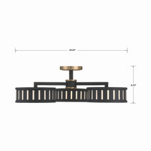 Load image into Gallery viewer, Kendal Semi Flush Mount Ceiling Light - line drawing.
