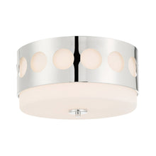 Load image into Gallery viewer, Kirby Flush Mount Ceiling Light in Polished Nickel.
