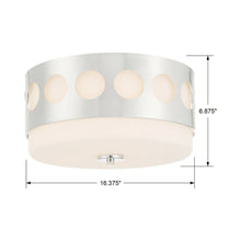Load image into Gallery viewer, Kirby Flush Mount Ceiling Light - line drawing.
