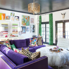 Load image into Gallery viewer, Layla Flush Mount Ceiling Light in living room.
