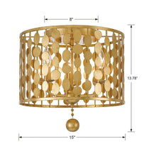 Load image into Gallery viewer, Layla Flush Mount Ceiling Light - line drawing.
