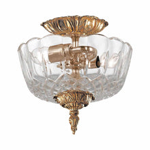 Load image into Gallery viewer, Lead Crystal Semi Flush Mount Ceiling Light.

