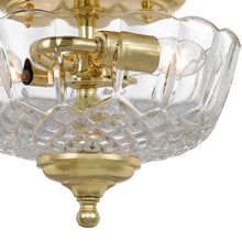 Load image into Gallery viewer, Lead Crystal Semi Flush Mount Ceiling Light in Detail.
