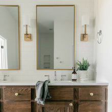 Load image into Gallery viewer, Lloyd Wall Light in bathroom.
