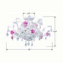 Load image into Gallery viewer, Lola Semi Flush Mount Ceiling Light - line drawing.

