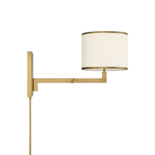 Load image into Gallery viewer, Madison Wall Light in Aged Brass.
