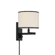 Load image into Gallery viewer, Madison Wall Light in Matte Black.
