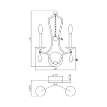 Load image into Gallery viewer, Manning Wall Light - line drawing.
