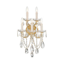 Load image into Gallery viewer, Maria Theresa Crystal Wall Light in Gold (5-Light).

