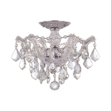 Load image into Gallery viewer, Maria Theresa Semi Flush Mount Ceiling Light in Polished Chrome (3-Light).
