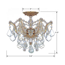 Load image into Gallery viewer, Maria Theresa Semi Flush Mount Ceiling Light - line drawing.
