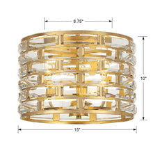 Load image into Gallery viewer, Meridian Flush Mount Ceiling Light - line drawing.
