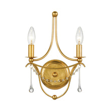 Load image into Gallery viewer, Metro Wall Light in Antique Gold.
