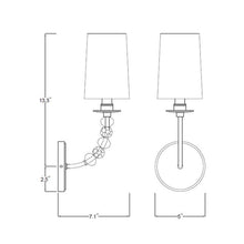 Load image into Gallery viewer, Mirage Wall Light - line drawing.
