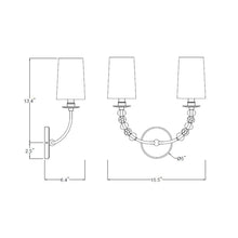 Load image into Gallery viewer, Mirage Wall Light - line drawing.
