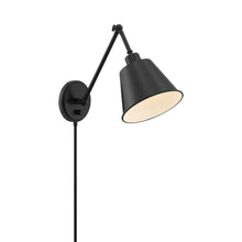 Load image into Gallery viewer, Mitchell Wall Light in Matte Black (16-Inch).
