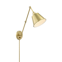 Load image into Gallery viewer, Mitchell Wall Light in Aged Brass (30-Inch).
