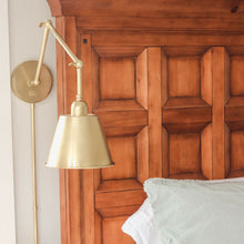 Load image into Gallery viewer, Mitchell Wall Light in bedroom.
