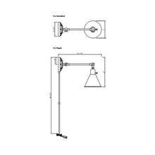 Load image into Gallery viewer, Morgan Wall Light - line drawing.
