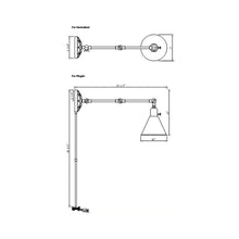 Load image into Gallery viewer, Morgan Wall Light - line drawing.
