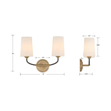Load image into Gallery viewer, Niles Wall Light - line drawing.

