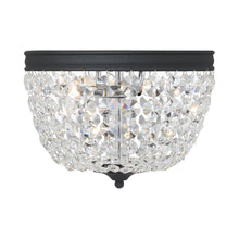 Load image into Gallery viewer, Nola Flush Mount Ceiling Light in Black Forged (2-Light).
