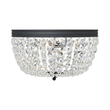 Load image into Gallery viewer, Nola Flush Mount Ceiling Light in Black Forged (3-Light).
