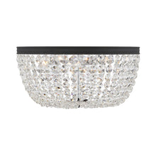 Load image into Gallery viewer, Nola Flush Mount Ceiling Light in Black Forged (5-Light).
