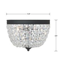 Load image into Gallery viewer, Nola Flush Mount Ceiling Light - line drawing.
