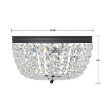 Load image into Gallery viewer, Nola Flush Mount Ceiling Light - line drawing.
