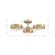 Load image into Gallery viewer, Orson Semi Flush Mount Ceiling Light - line drawing.
