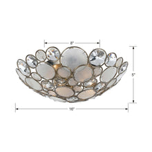 Load image into Gallery viewer, Palla Flush Mount Ceiling Light - line drawing.
