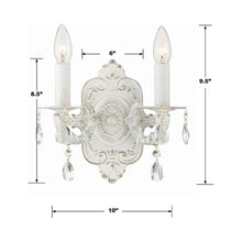 Load image into Gallery viewer, Paris Market Crystal Wall Light - line drawing.
