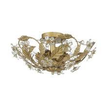 Load image into Gallery viewer, Paris Market Semi Flush Mount Ceiling Light in Gold Leaf.
