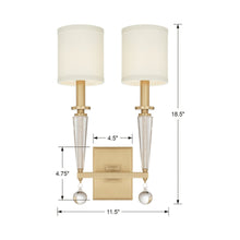 Load image into Gallery viewer, Paxton Wall Light - line drawing.

