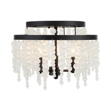 Load image into Gallery viewer, Poppy Semi Flush Mount Ceiling Light in Frosted Glass Beads.
