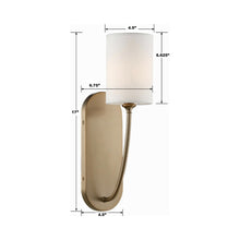 Load image into Gallery viewer, Preston Wall Light - line drawing.
