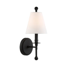 Load image into Gallery viewer, Riverdale Wall Light in Black Forged (1-light).
