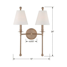 Load image into Gallery viewer, Riverdale Wall Light - line drawing.
