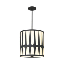 Load image into Gallery viewer, Royston Pendant Light in Black (4-Light).
