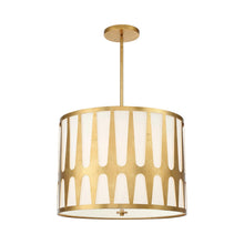 Load image into Gallery viewer, Royston Pendant Light in Antique Gold (5-Light).
