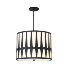 Load image into Gallery viewer, Royston Pendant Light in Black (5-Light).
